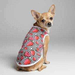 Strawberry Graphic Dog Tank Shirt